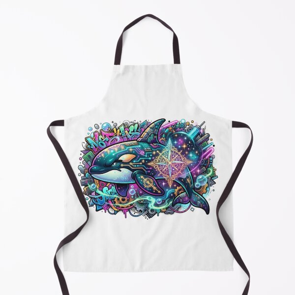 Item preview, Graffiti Orca Art, Neon Killer Whale Street Art designed and sold by Terra Nova Collective.
