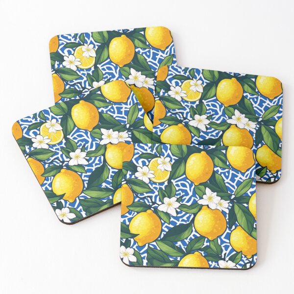 Item preview, Amalfi Coast Citrus Lemon & Mosaic Pattern designed and sold by jjagani.