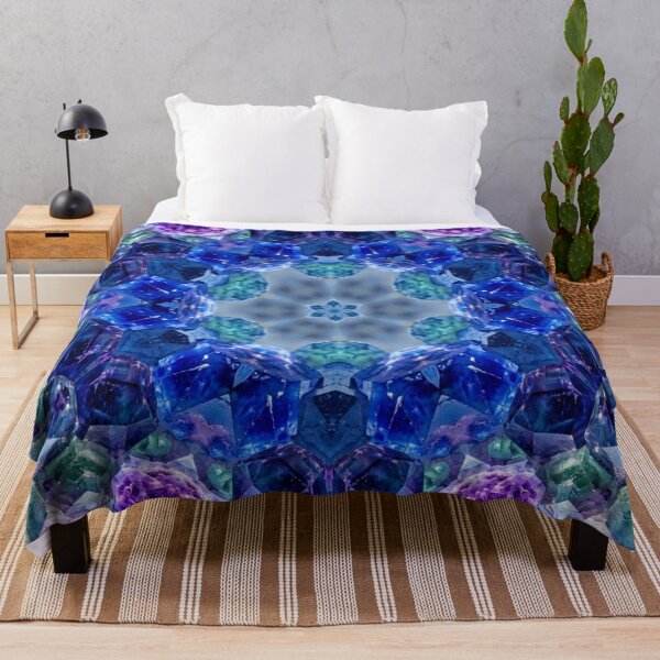 Item preview, ​Crystal Blue and Purple Kaleidoscope designed and sold by KingsArtworx 2.