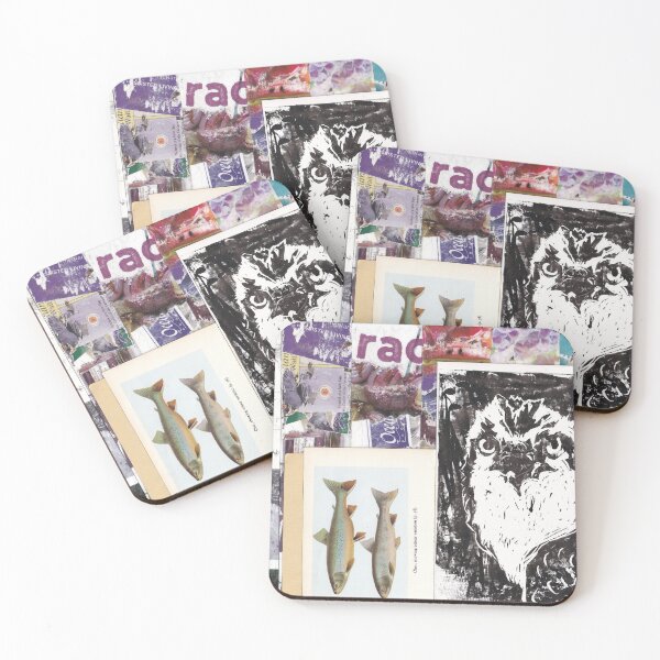 Item preview, osprey linocut collage designed and sold by marigoldsol.