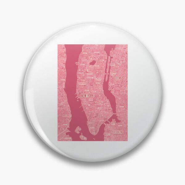 Item preview, Nyc Poster Map New York Pink designed and sold by zemenos.