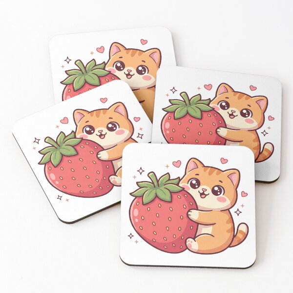 Item preview, Strawberry Milk Cat designed and sold by DigitalDreamStudio.