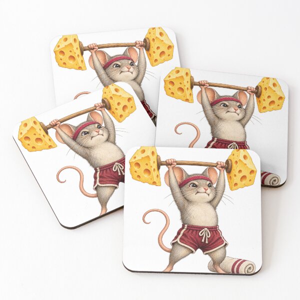 Item preview, Mouse Building Cheddar Strength designed and sold by Wonderwoven Studio.