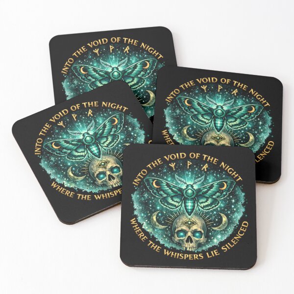Item preview, Into the Void of the Night Gothic Moth Occult Skull Design designed and sold by FaeryNuff.