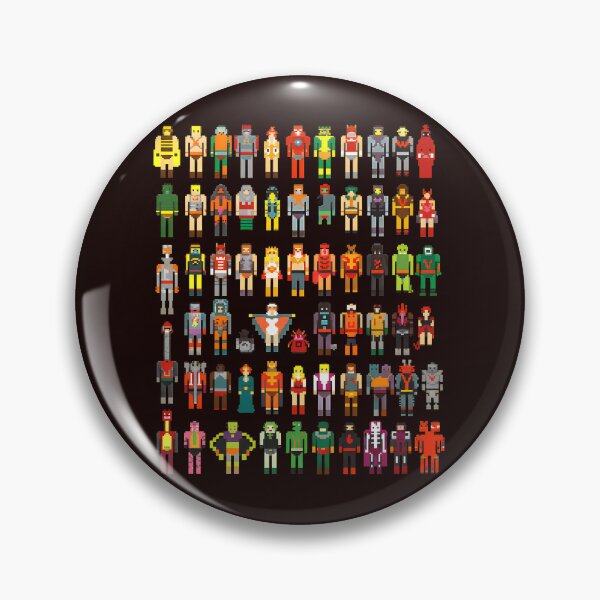 Item preview, Pixel Retro Characters Grid Art designed and sold by AXA-Walahada.