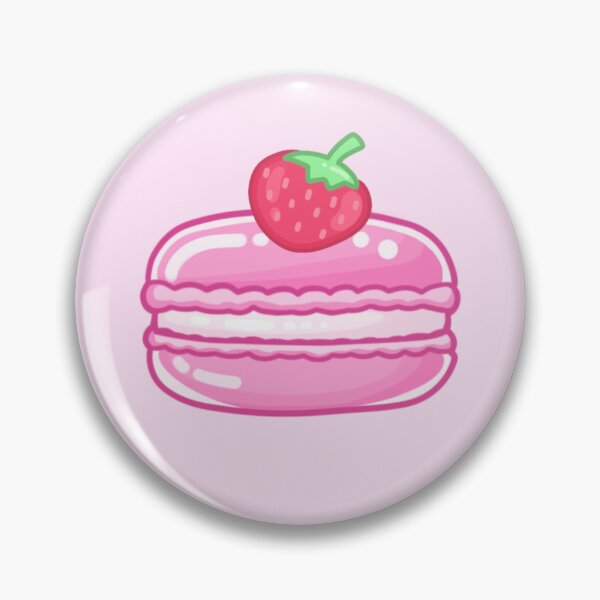 Item preview, Pink Strawberry Macaron designed and sold by Super Neon Pixels .