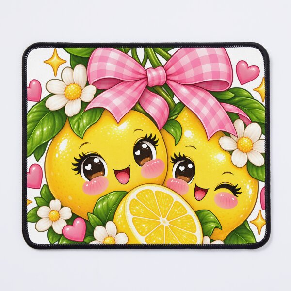 Item preview, Cute Kawaii Lemons with Pink Bow designed and sold by TinyWeird.