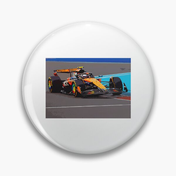 Item preview, Lando Norris Racing His 2025 F1 Car During The Miami Grand Prix Watercolor designed and sold by kangses.