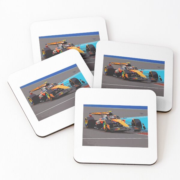 Item preview, Lando Norris Racing His 2025 F1 Car During The Miami Grand Prix Watercolor designed and sold by kangses.