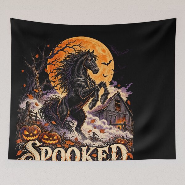 Aperçu de l'œuvre Spooked Halloween Horse Moon créée et vendue par Knightzoro Studio.