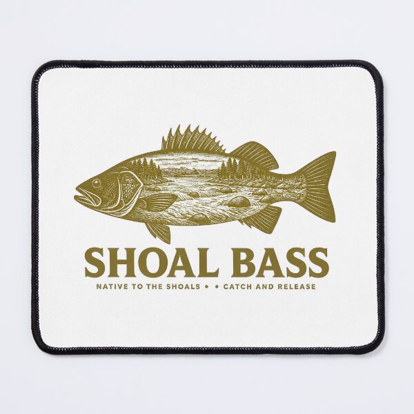 Item preview, Vintage Shoal Bass Native River Silhouette Graphic designed and sold by NobleCast .