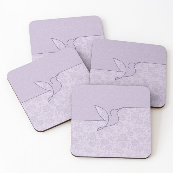 Item preview, Pretty Purple Floral Lace Bird Line Art  designed and sold by TackyTime.