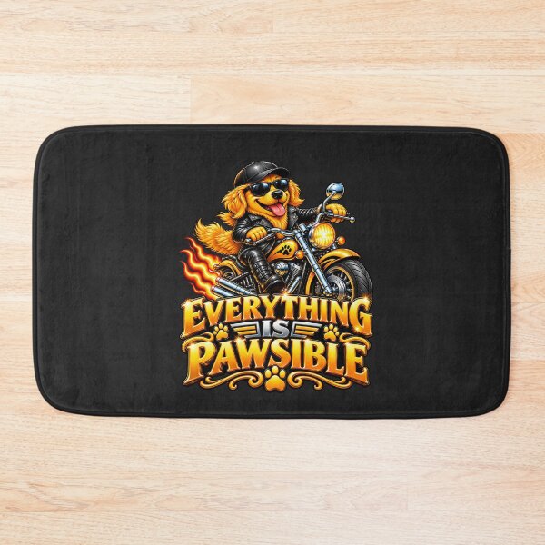 Item preview, Everything Is Pawsible – Funny Biker Dog Motorcycle Design designed and sold by Grandman Goods.