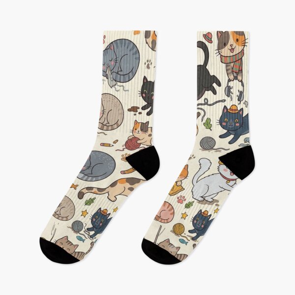 Item preview, ​Playful Cat Activities Pattern designed and sold by KingsArtworx 2.