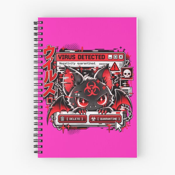 Item preview, Virus Detected - Gothic Bat Glitch Manga designed and sold by Visual Dept..