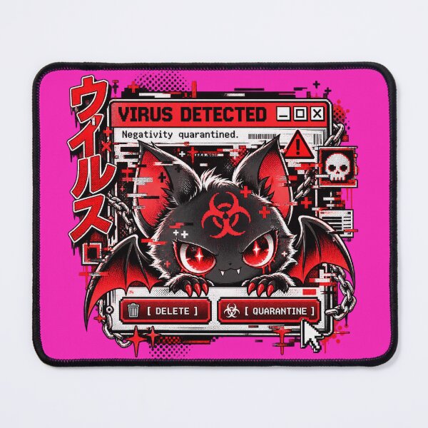 Item preview, Virus Detected - Gothic Bat Glitch Manga designed and sold by Visual Dept..