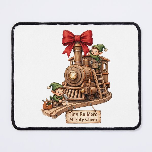 Item preview, Tiny Builders Mighty Cheer Christmas Toy Train Elves designed and sold by RAX Mirth Studio.