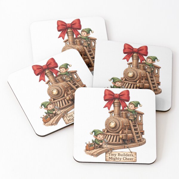 Item preview, Tiny Builders Mighty Cheer Christmas Toy Train Elves designed and sold by RAX Mirth Studio.