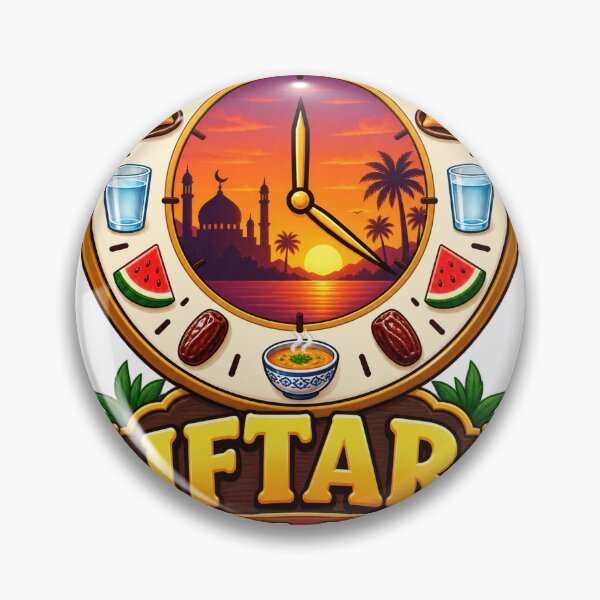 Item preview, Iftar O Clock Funny Ramadan Food Clock Design designed and sold by ys96.