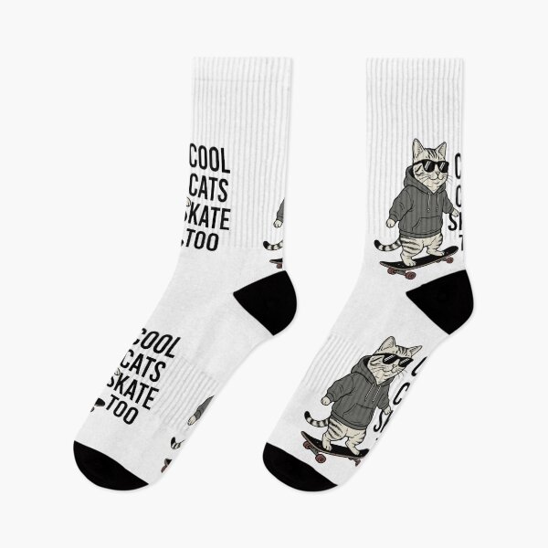 Item preview, Cool Cats Skate Too - Funny Skater Cat  designed and sold by Shopyshivangi.