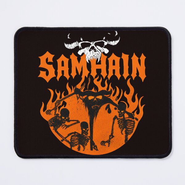 Item preview, Samhain Horned Skull Demon Skeletons Flames Art designed and sold by ValentinCasevc.