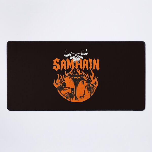 Item preview, Samhain Horned Skull Demon Skeletons Flames Art designed and sold by ValentinCasevc.