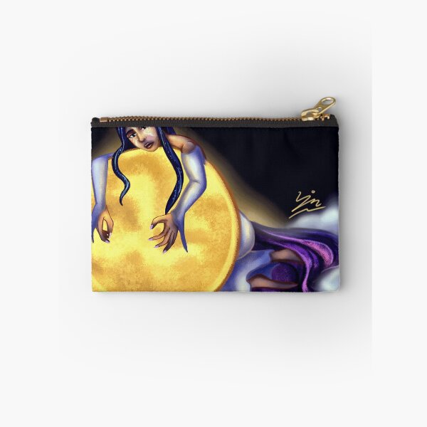 Item preview, Dreamy Moon Goddess Embracing a Golden Moon designed and sold by LinusMorge8.