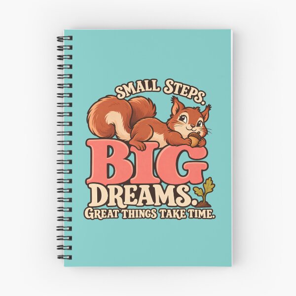 Item preview, Small Steps, Big Dreams – Cute Motivational Squirrel T-Shirt designed and sold by NinaCreator.