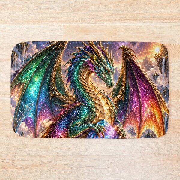 Item preview, Vibrant Gem-Guarding Dragon in Clouds designed and sold by InezPhotography.