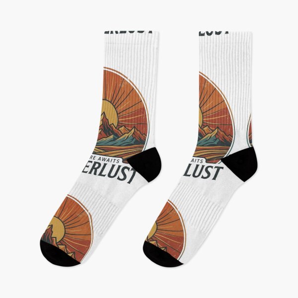 Item preview, Adventure Awaits Wanderlust Retro Mountain Sunset designed and sold by Shopyshivangi.