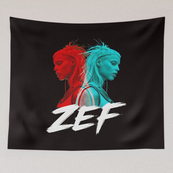 Item preview, ZEF Red Cyan Glitch Portrait Statement designed and sold by Ahkamnash.