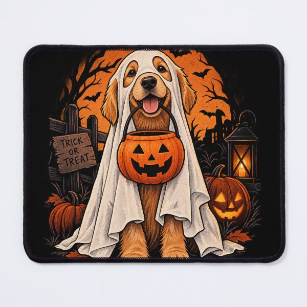 Item preview, Ghost Dog Trick Or Treat - Golden Retriever Halloween Costume Pumpkin Pail designed and sold by GenZFashion000.