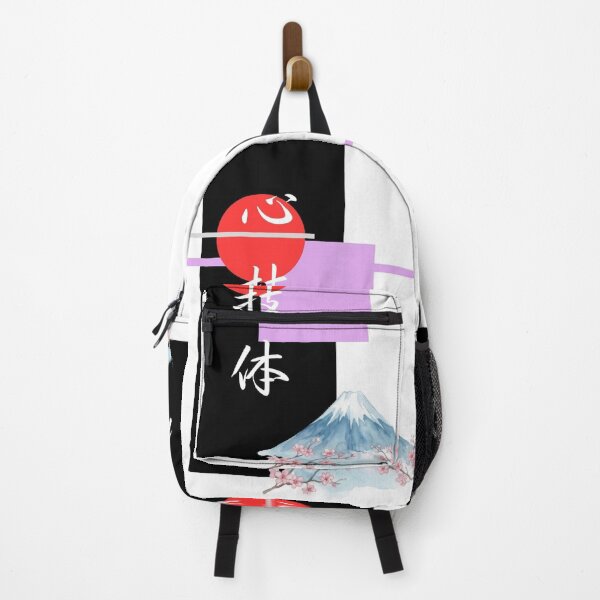 Item preview, Shin Gi Tai Kanji Calligraphy Mt Fuji Sakura Aesthetic designed and sold by Hikariha Studio.