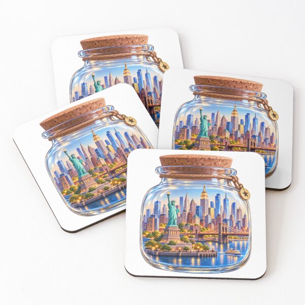Item preview, New York in a Jar Tiny World Miniature Cityscape designed and sold by RDproject.