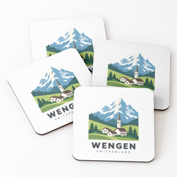 Item preview, Wengen Switzerland Alpine Mountain Travel Souvenir designed and sold by NightGlyph.