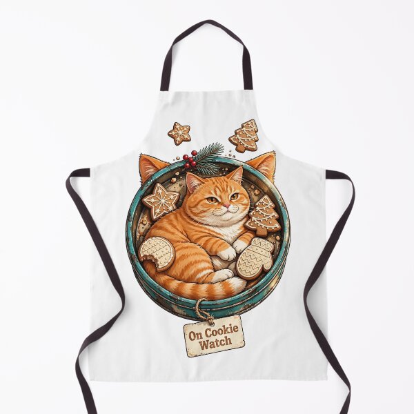 Item preview, On Cookie Watch Christmas Cat Cookie Tin designed and sold by RAX Mirth Studio.