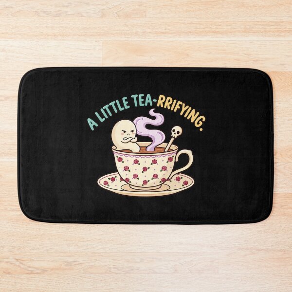 Item preview, A Little Tea-RRIFYING – Cute Ghost Tea Cup, Spooky Halloween Pun designed and sold by MrDev.