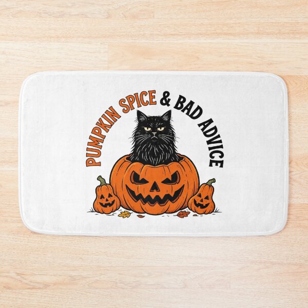 Item preview, Grumpy Black Cat Pumpkin Spice and Bad Advice designed and sold by LuloCreative.