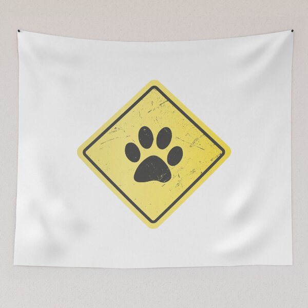 Item preview, Dog Paw Warning Sign designed and sold by Artful-inks.
