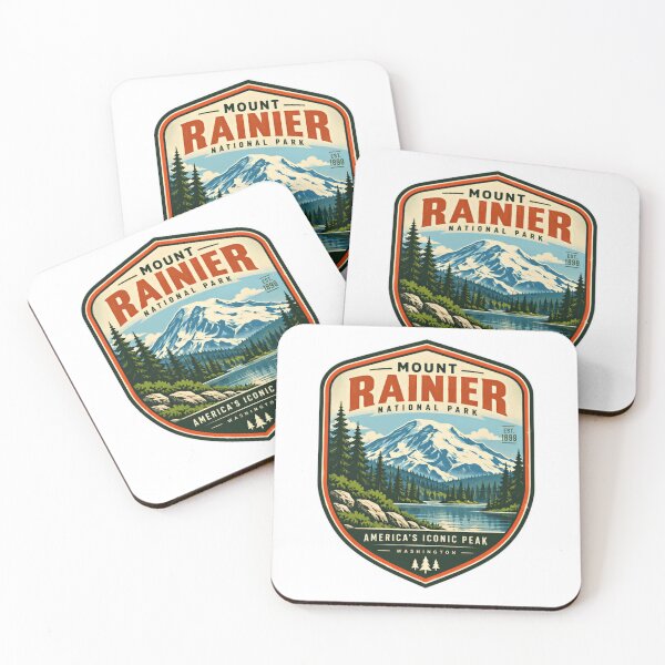 Item preview, Mount Rainier National Park America's Iconic Peak Washington Est. 1899 Travel Souvenir Nature Outdoors designed and sold by NeedForParks.