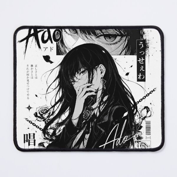 Item preview, Ado Monochrome Manga Portrait - Adomination Fan Art designed and sold by Oddloop42.