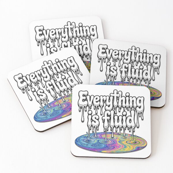 Item preview, Everything Is Fluid White Psychedelic Art designed and sold by puzzell.