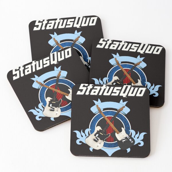 Item preview, Status Quo Band Retro Rock Guitars Crest  designed and sold by OddCanvasArt.