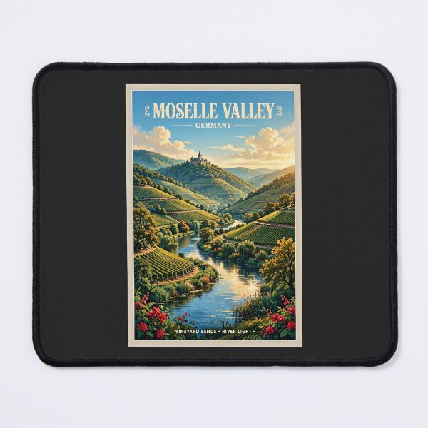 Item preview, Moselle Valley — Vineyards and River Bends designed and sold by DibujandoPorfa.