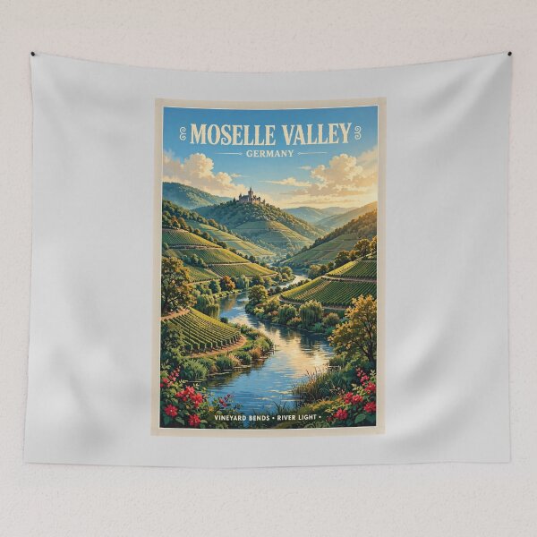 Item preview, Moselle Valley — Vineyards and River Bends designed and sold by DibujandoPorfa.