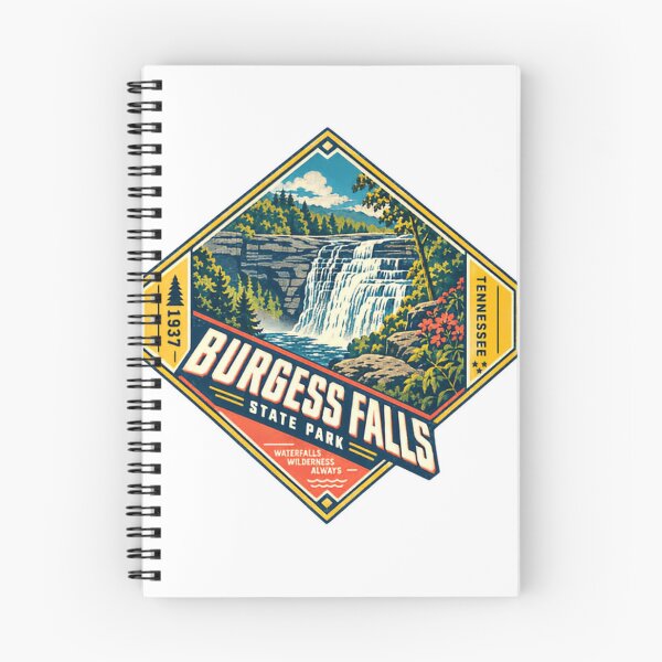 Item preview, Burgess Falls State Park Waterfalls Wilderness Always 1937 Tennessee Outdoors Hiking Nature Explorer designed and sold by Simsimah26Parks.