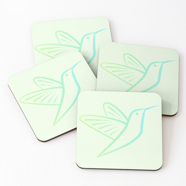 Item preview, Minimalist hummingbird design - green gradient designed and sold by Angieozvel.