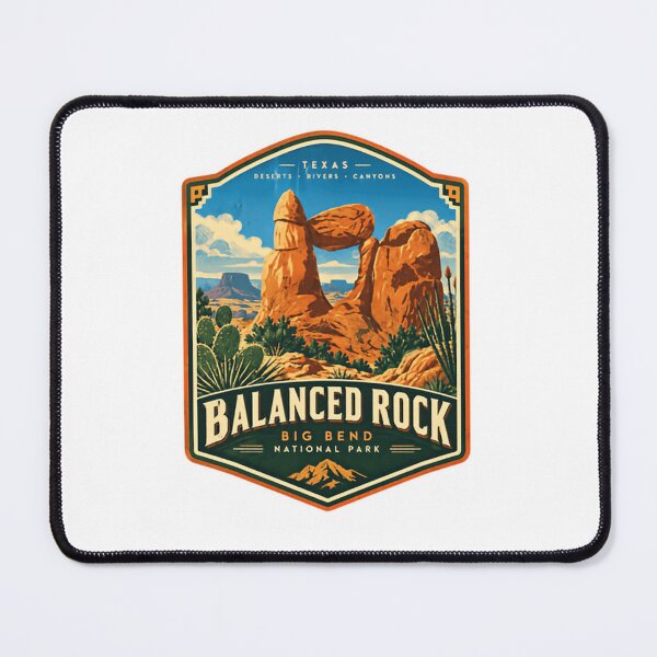 Item preview, Balanced Rock Big Bend National Park Texas Travel Hiking Camping designed and sold by RetroMini2026.