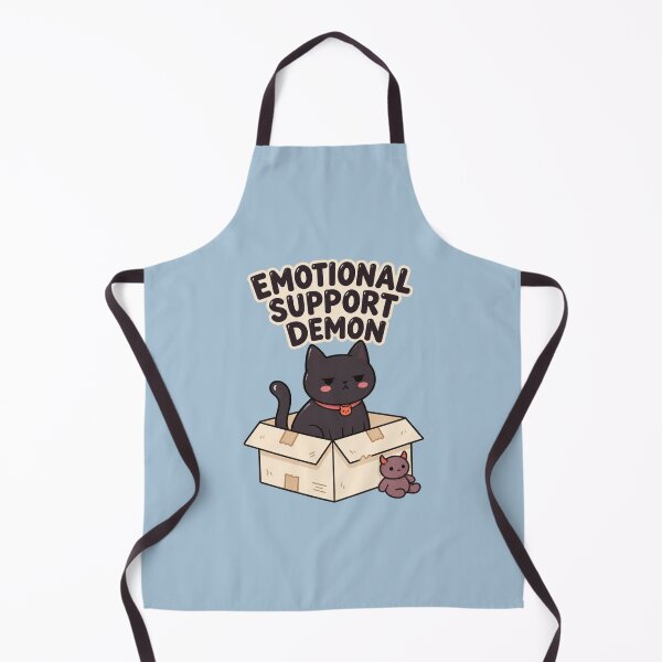 Item preview, Emotional Support Demon – Grumpy Black Cat, Cute Goth Introvert Humor designed and sold by MrDev.