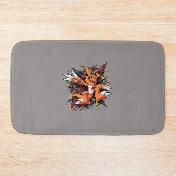 Item preview, Guilmon Leaping Red Dino Monster Art-50 designed and sold by DanielBernhard.